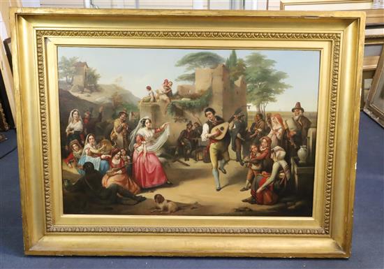 Penry Williams (1798-1885) Italian festival scene 23.5 x 36in.